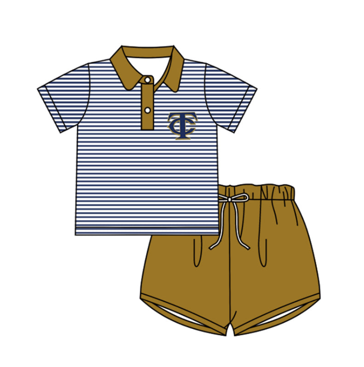 Custom short sleeve set MOQ 3