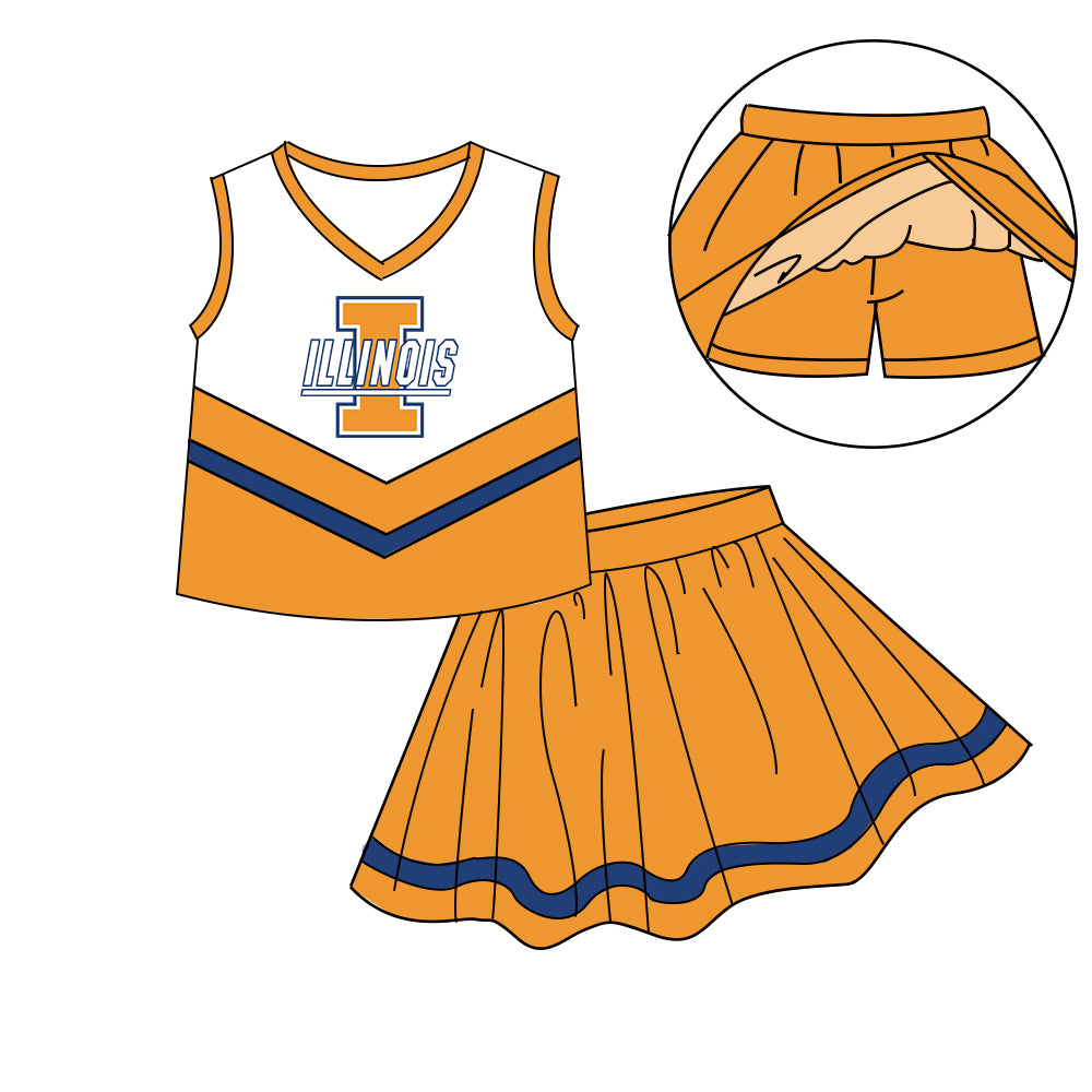 Custom baby girls Cheerleading dress set MOQ3 D 7.10