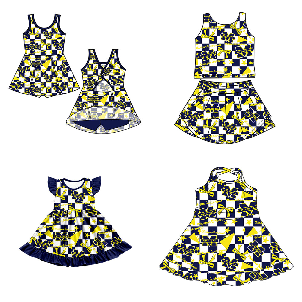 Custom baby girl Michigan Wolverines team dress D 6.30