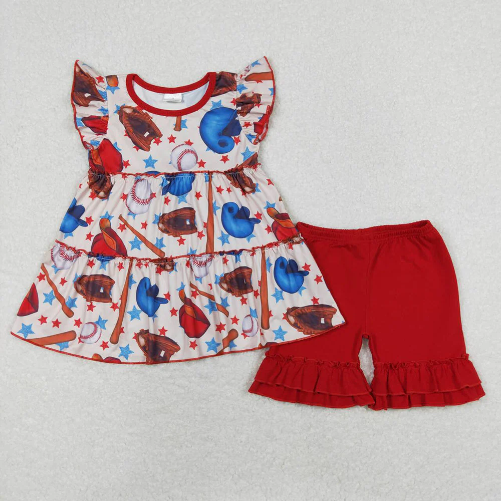 Match Baby Girls Baseball Boys Hooded Sibling Outfits Clothes Sets