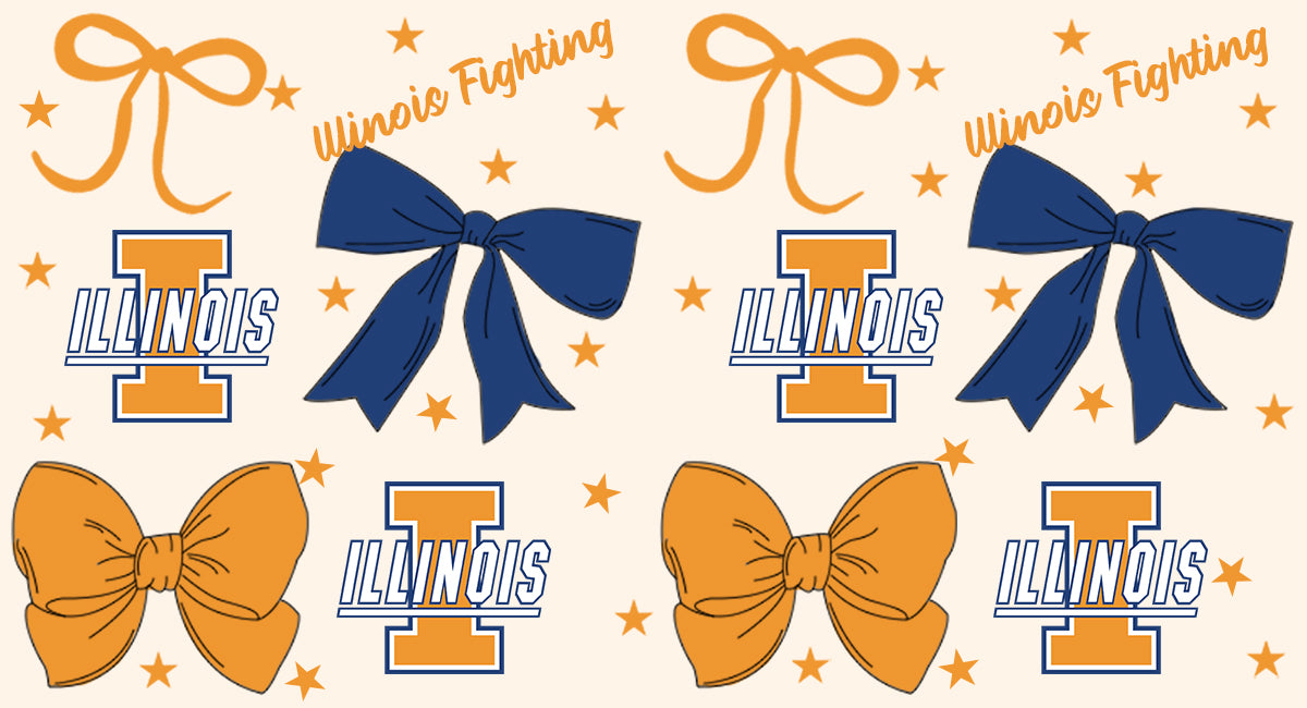 Custom baby girl lllinois Fighting team dress D 6.27