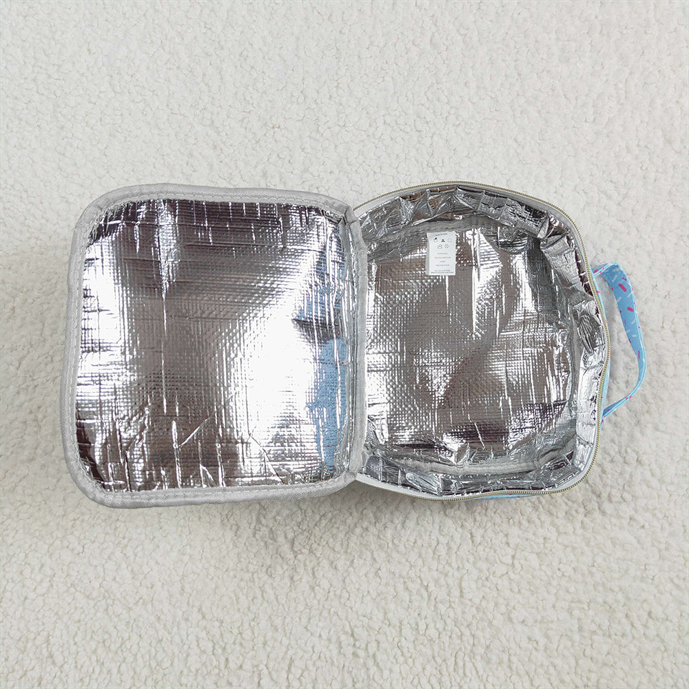 BA0296 Team fireworks plaid blue lunch box bag D 5.6