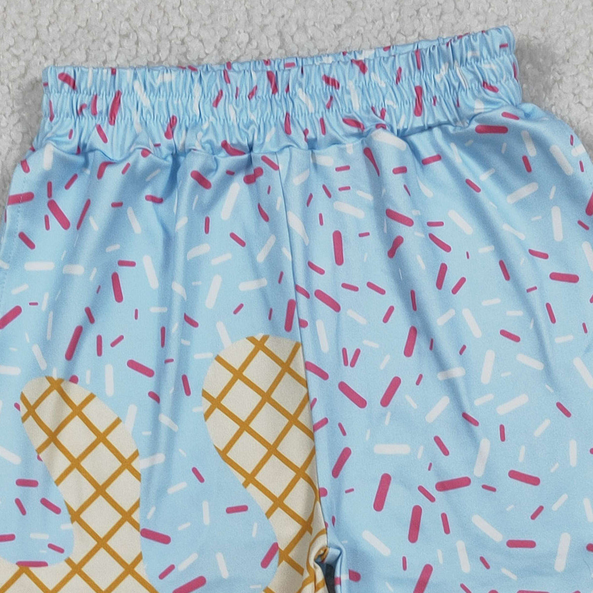 Baby Boys Blue Drip Sprinkles Team Pockets Shorts Bottom Cute And Fashionable Kids' Clothing Accessory