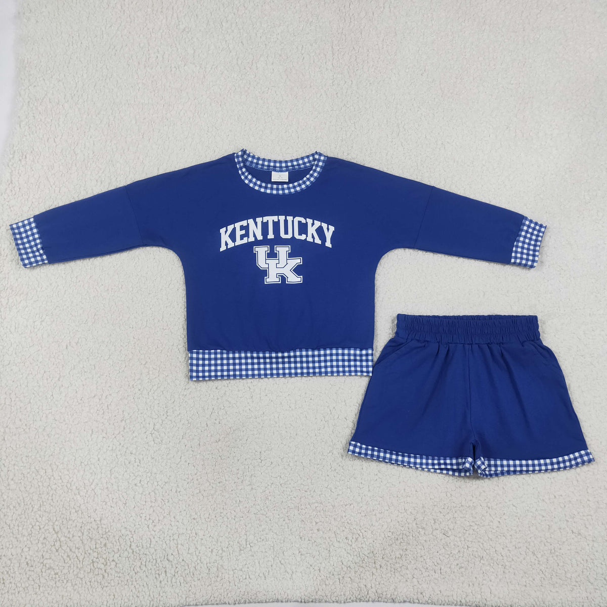 digital print football team UK long sleeve sweatershirt shorts set