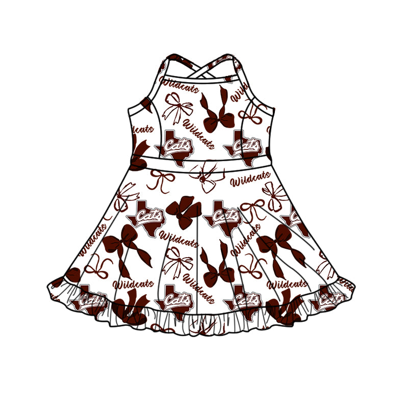 Custom Baby Girls Wildcats team dress D 8.11