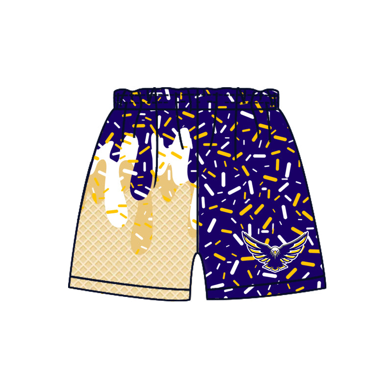 Custom Baby Boys Eagles Team Sports Shorts D 8.1