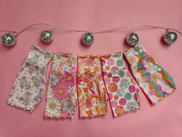 presale SS0284 Flower Mushroom Wavy Line Cycling Pants Shorts