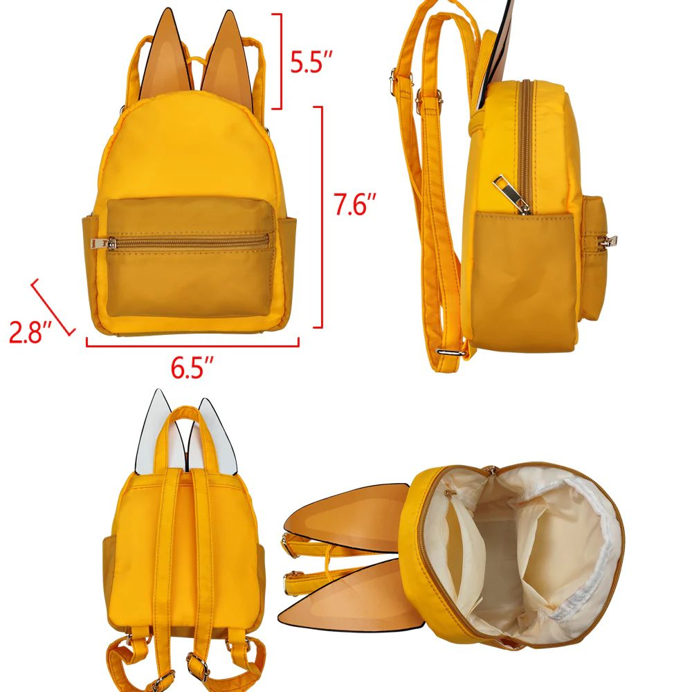 BA0282 Baby Kids Cute Orange Dog Ears Backpacks Bags D 3.14