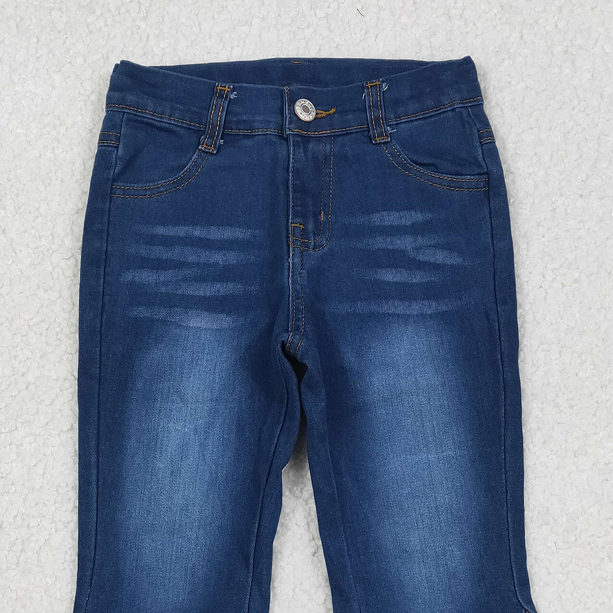 Baby Girls Western Aztec Print Bell Bottom Denim Pants Cute Baby Girl Jeans Casual High Waist Trousers for Infants