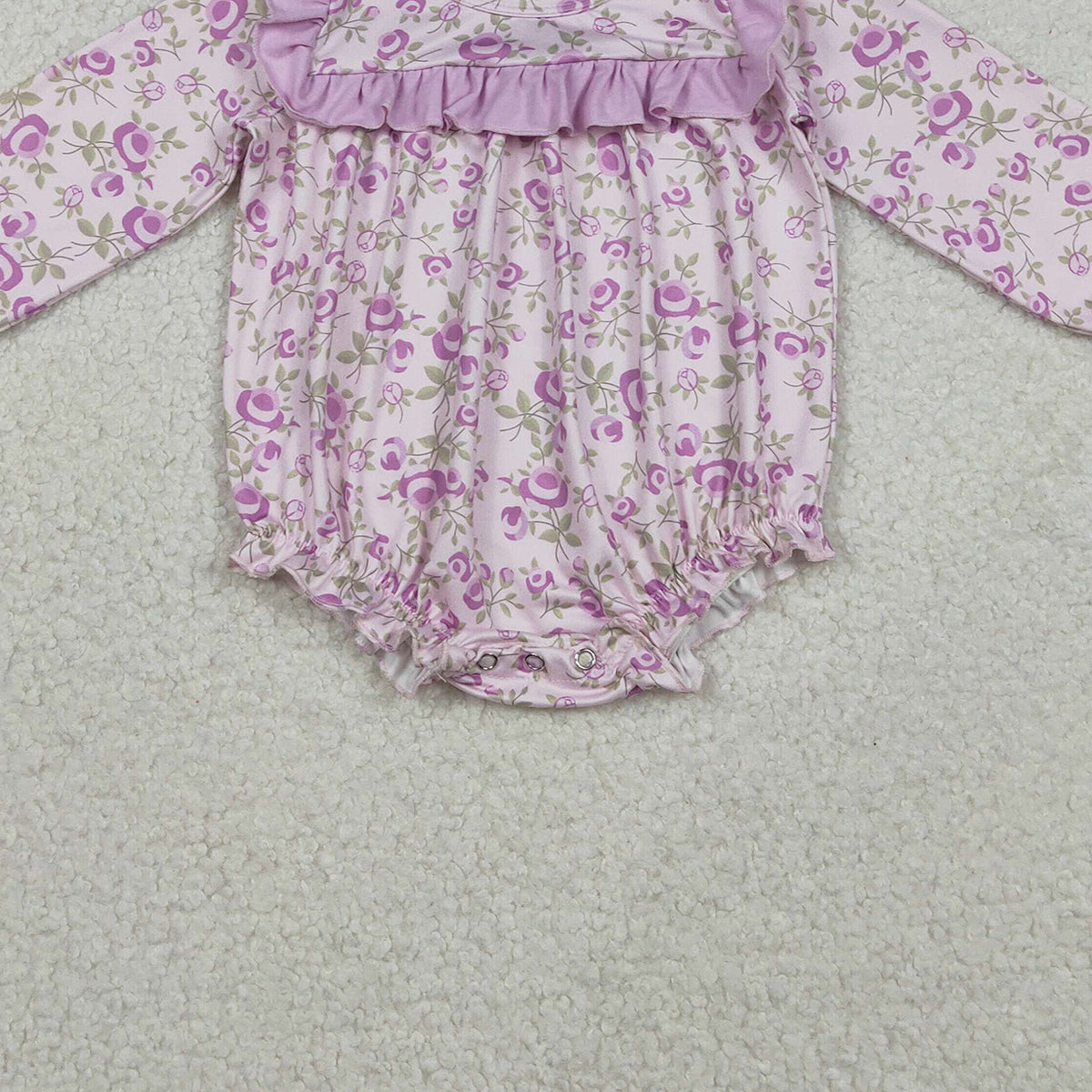 Baby Girls Long Sleeve Ruffle Rompers Floral Print Cute Baby Girl Outfit