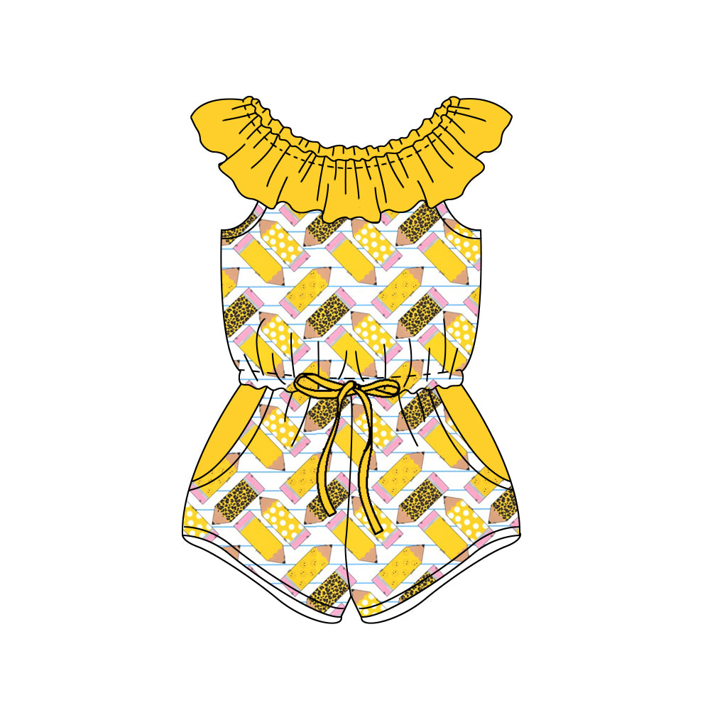 preorder SR1390 Leopard print polka dot pencil yellow lace sleeveless jumpsuit