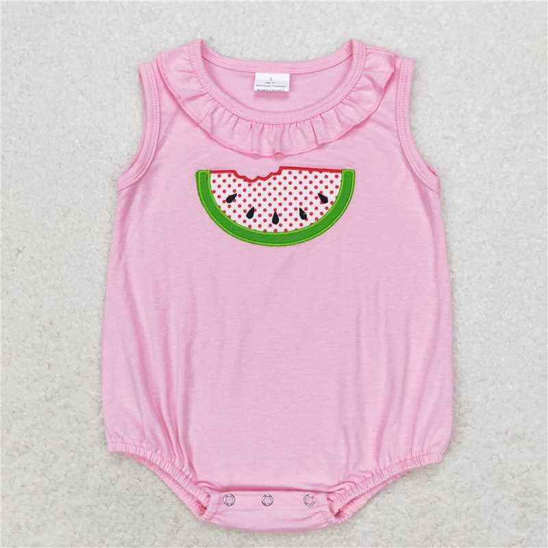 Match Baby Girls Watermelon Summer Sibling Sister Rompers Clothes Sets