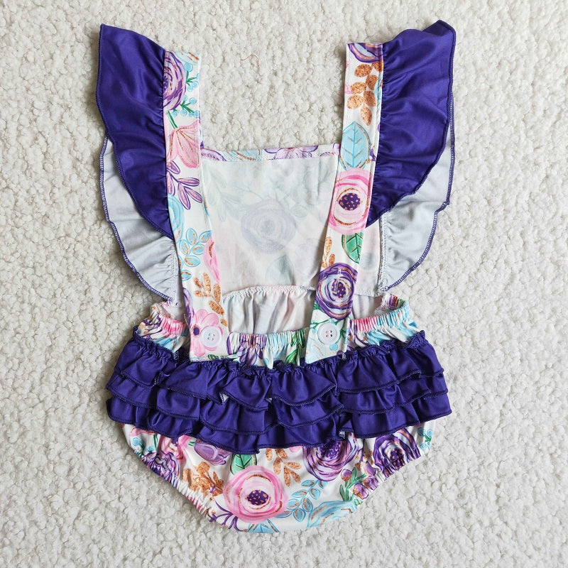 B3-27 Water hibiscus purple romper D 6.5