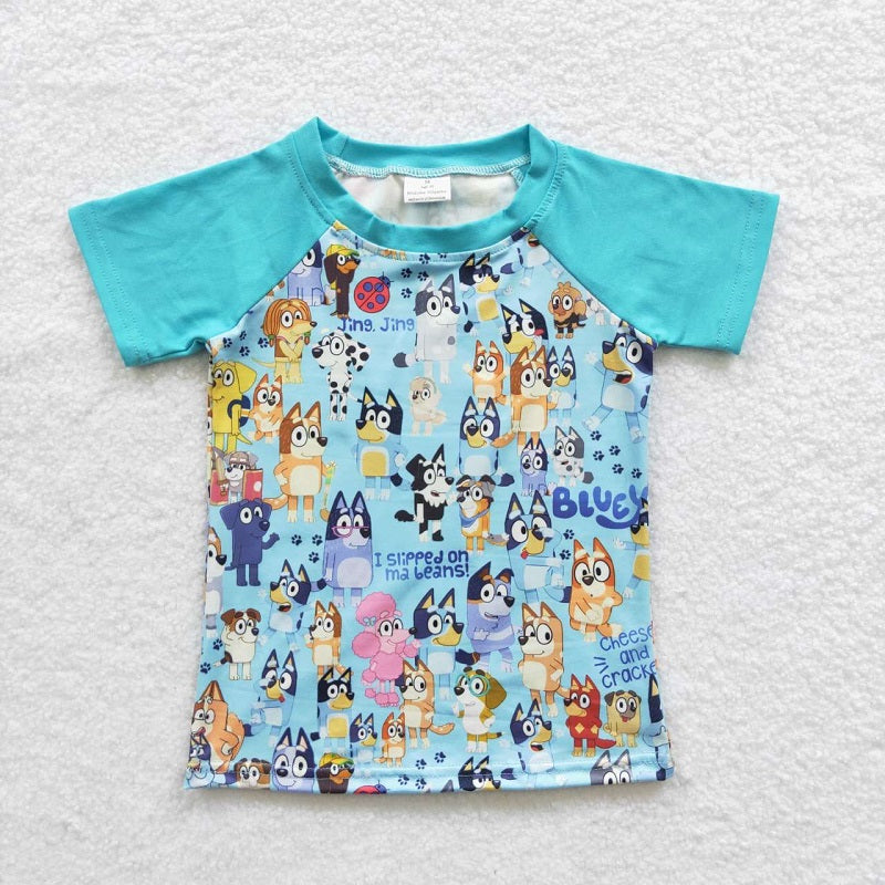 B8-22 cartoon boy short sleeve