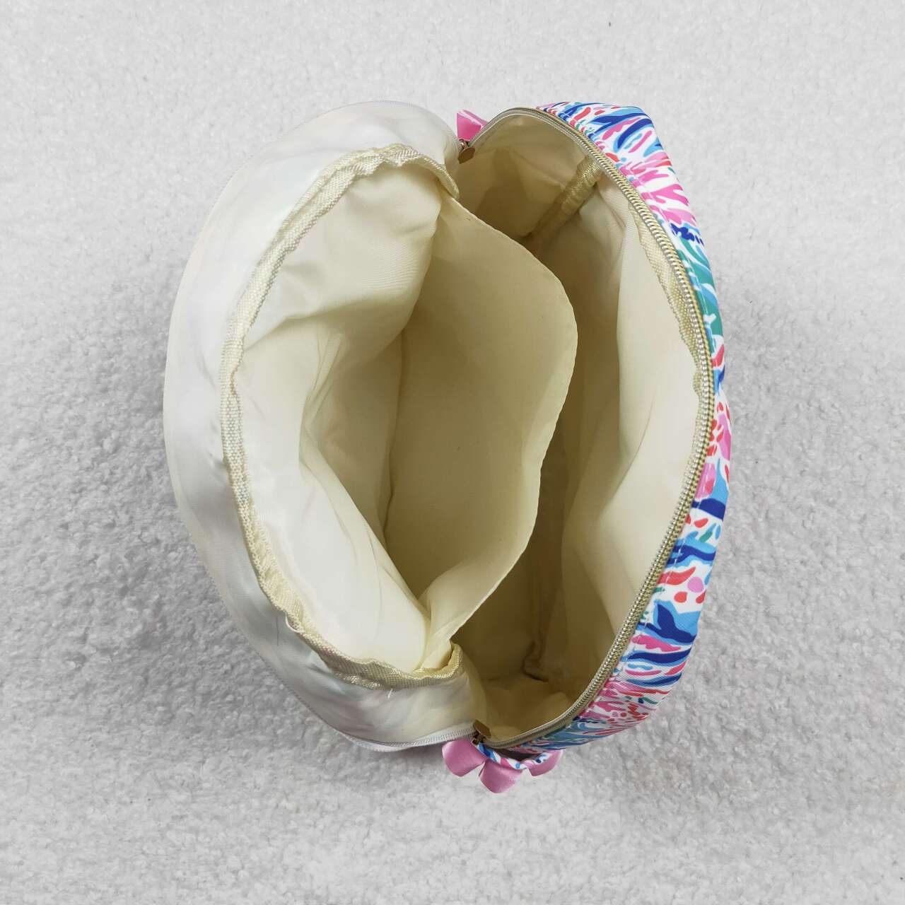 BA0185 Seagrass Pattern Rose Red Lace Backpack