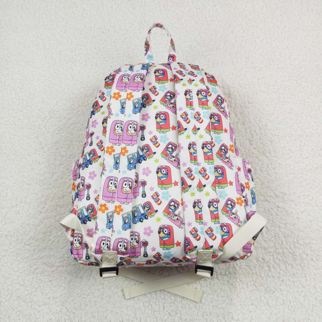 BA0186 Baby Girls Dogs Flowers Backpack Back Bags