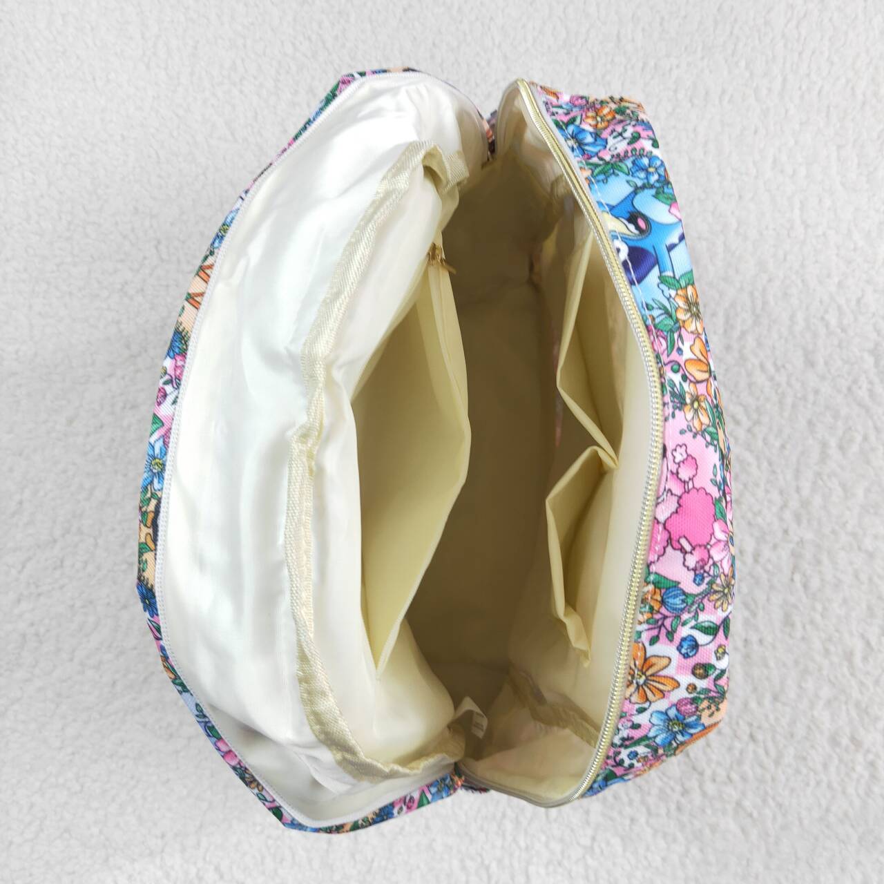 BA0188 Baby Girls Dogs Flowers Backpack Back Bags