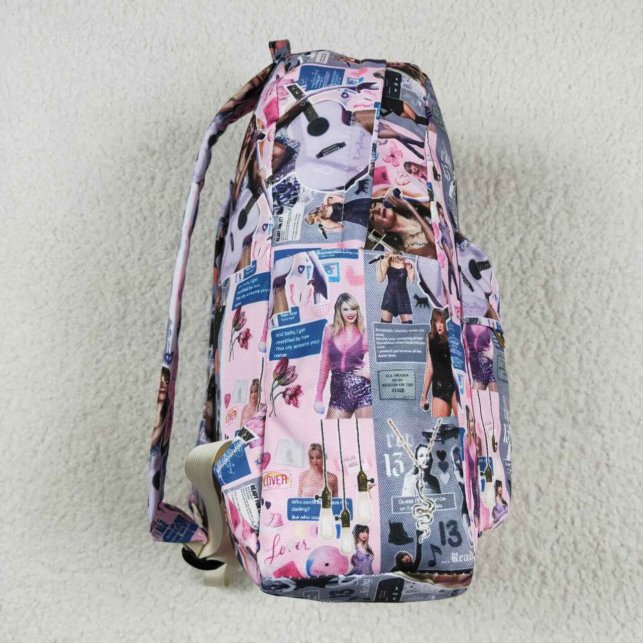 BA0215 Pink grey backpack