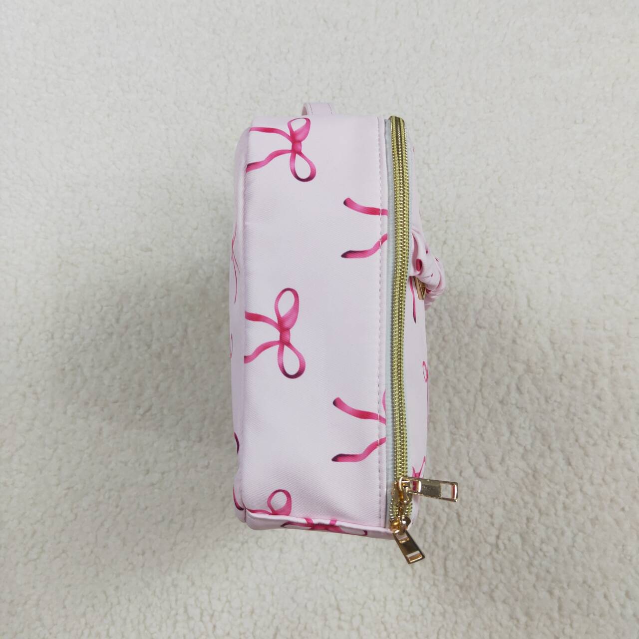 BA0234 Pink lunch box bag with bow pattern D 8.4