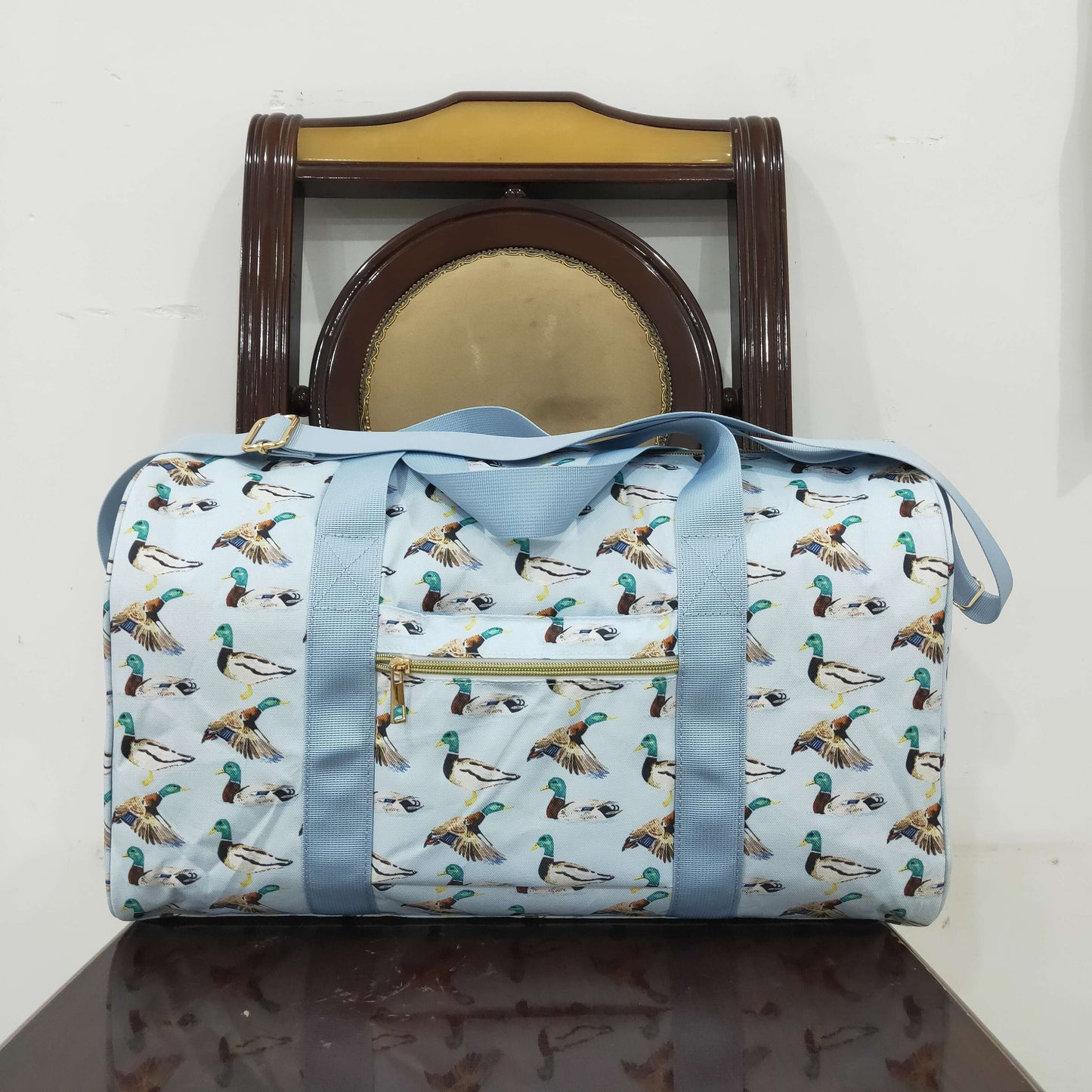 BA0275 Duck Blue Stripe Gym Bag
