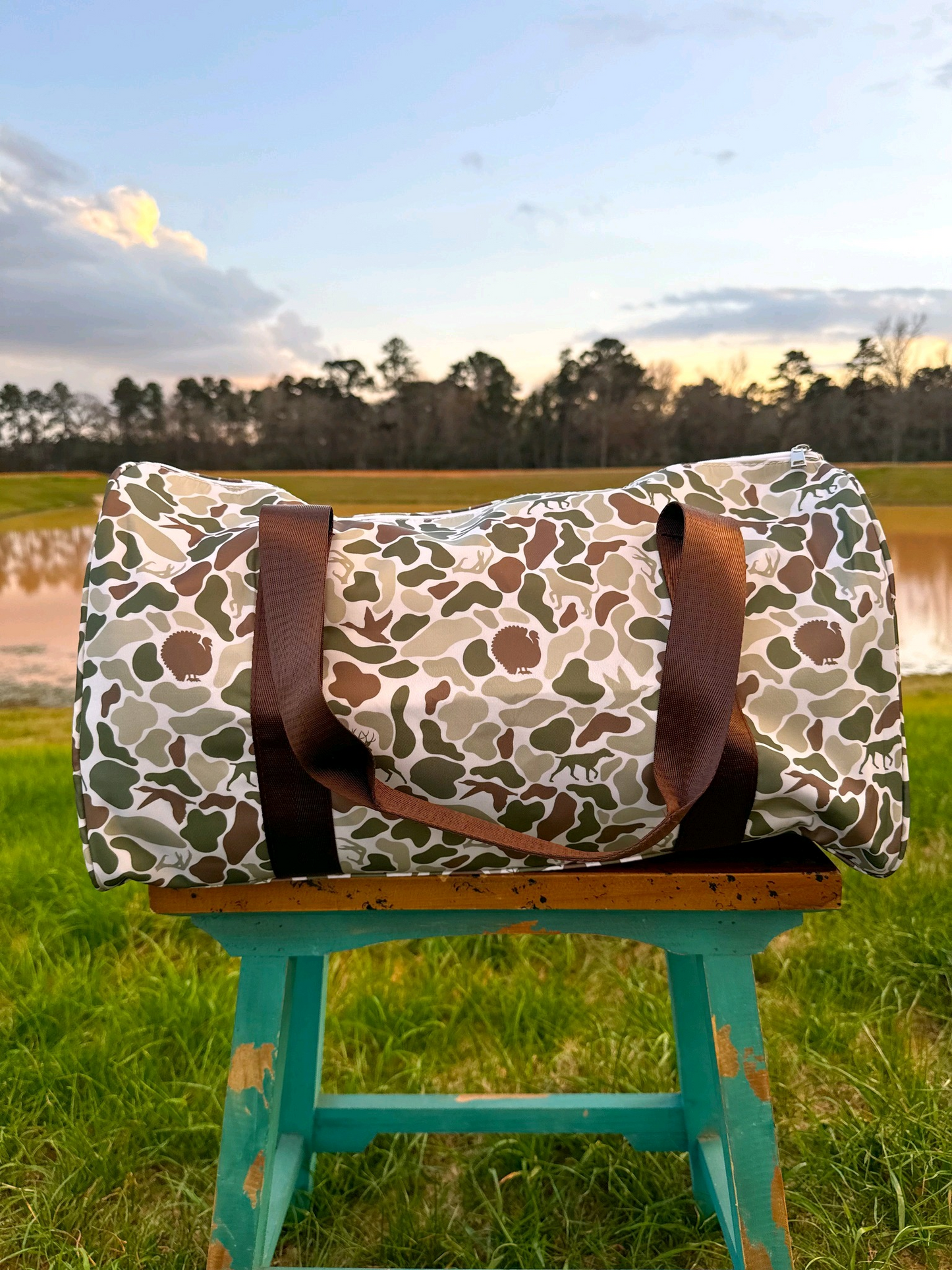 BA0287 Women Camouflage Deers Hunting Duffle Gym Bags D 3.13