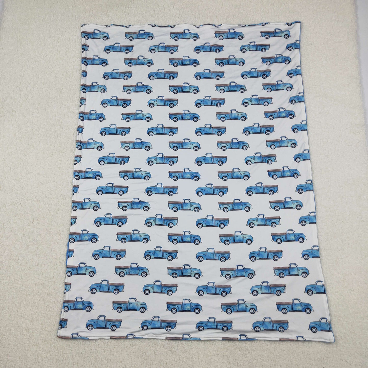 BL0062 Baby Kids Truck Minky blankets D 1122