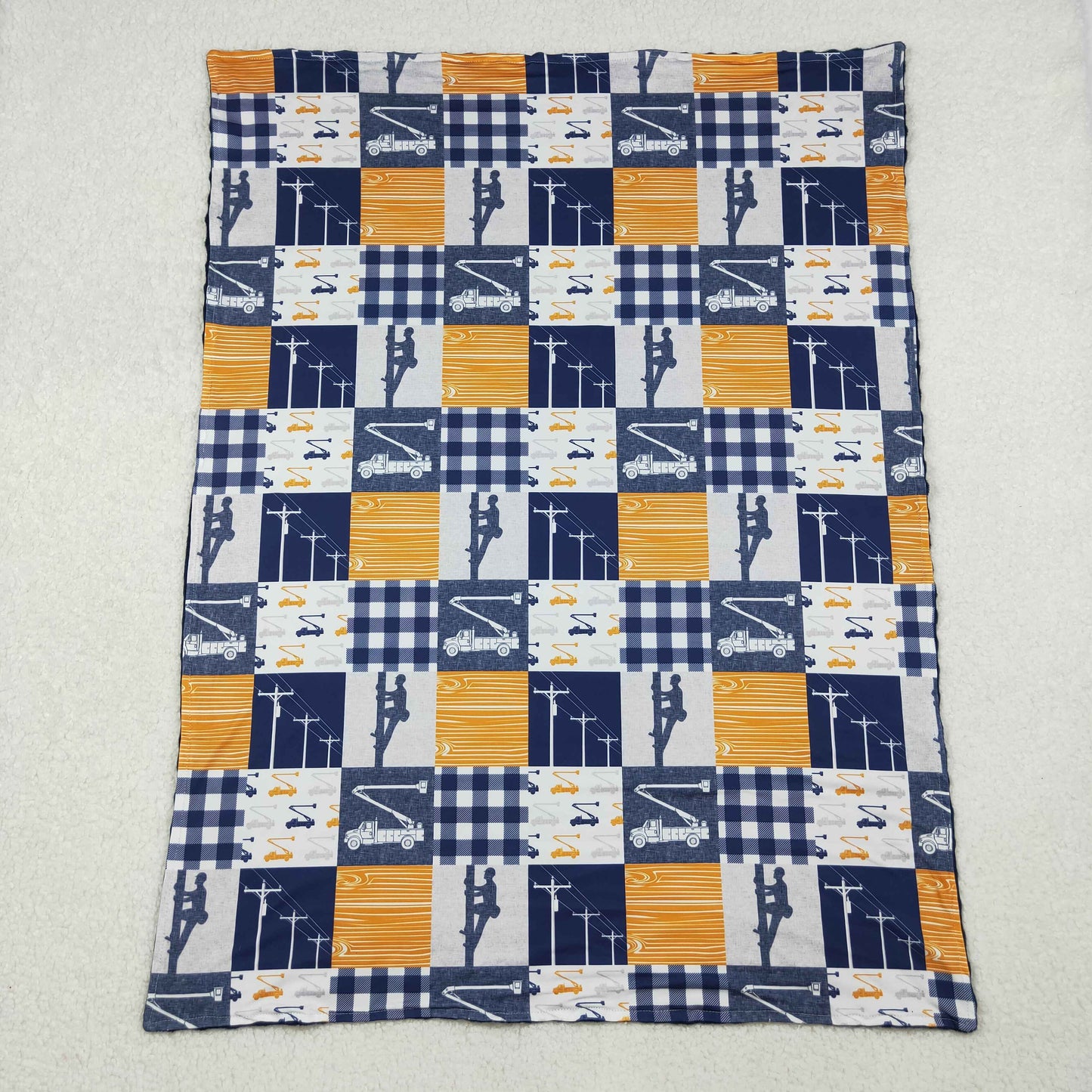 BL0075 Baby Kids Power Tower Minky Blankets D 1021