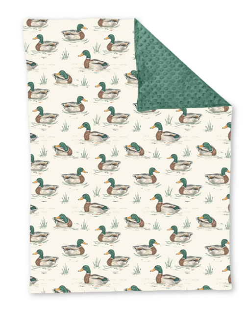presale BL0166 Duck Light Beige Green Baby Blanket 2024 8.29