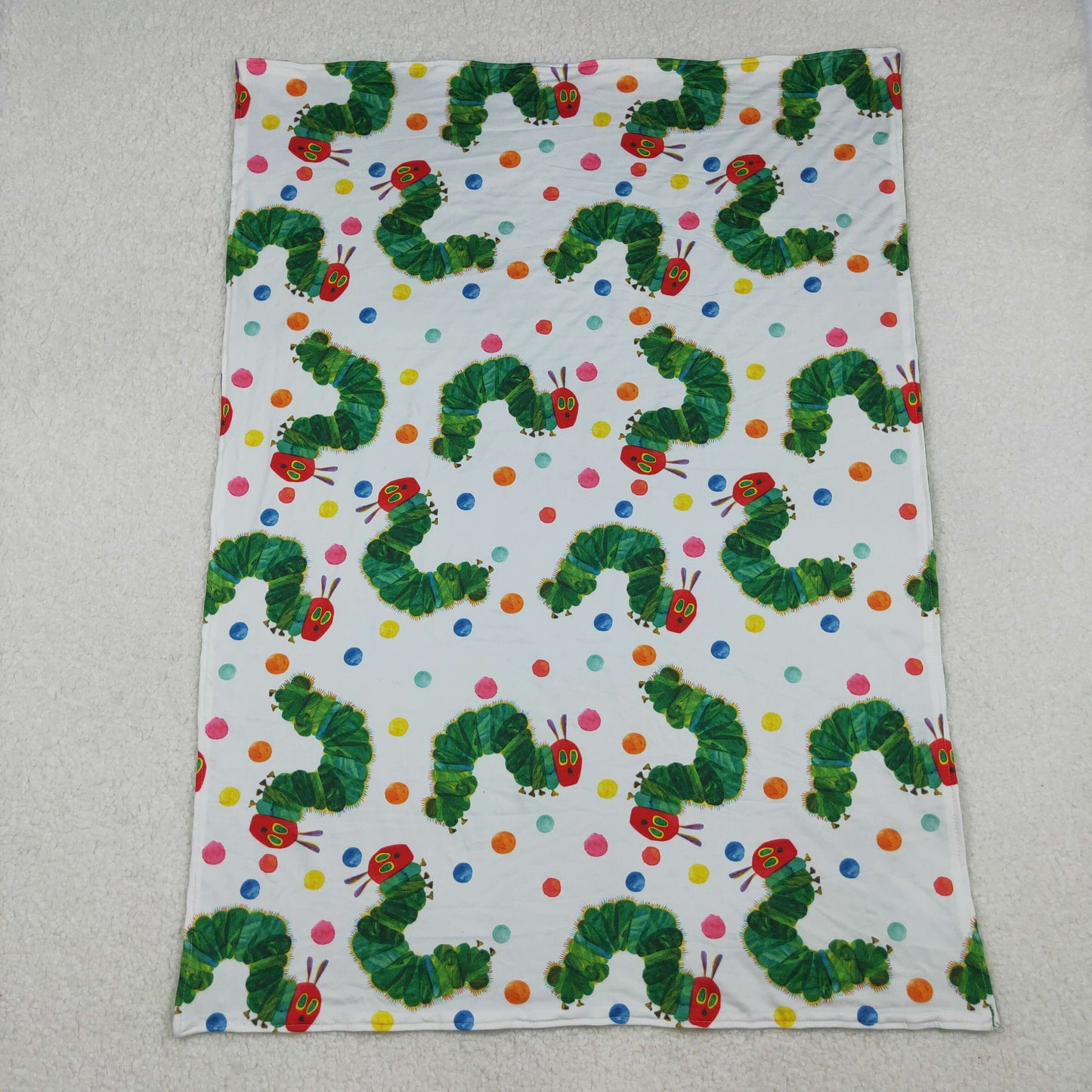 BL0202 Baby Kids Green Caterpillar Blankets