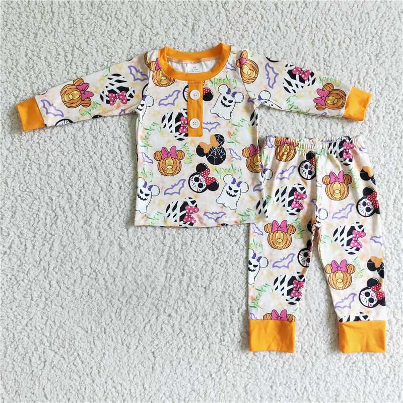 BLP0026 Boys Halloween Cartoon Long Sleeve and Pants Suit