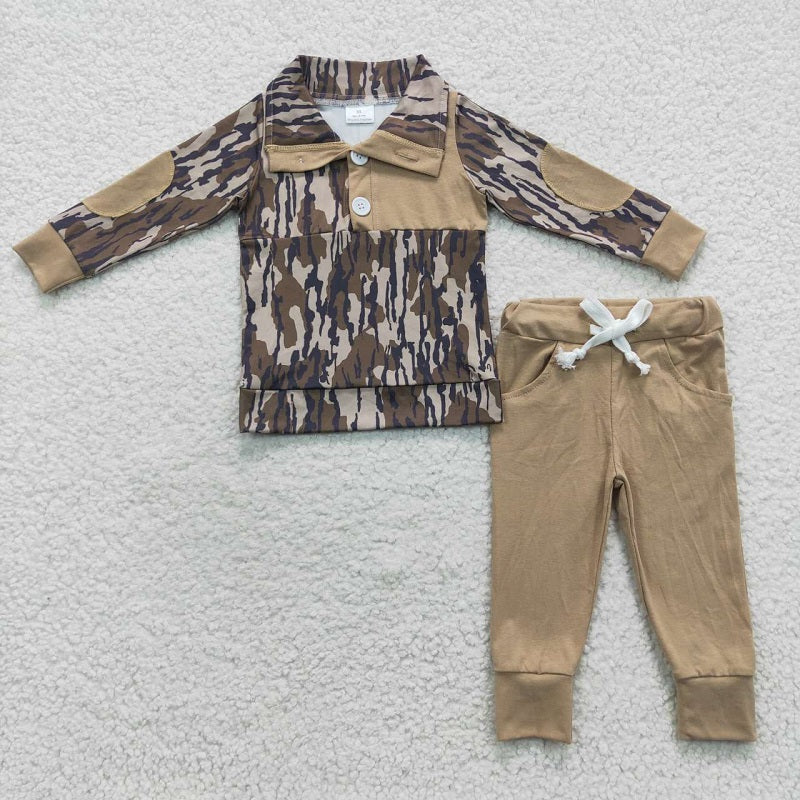 BLP0239 Camouflage Light Brown Long Sleeve Trouser Set