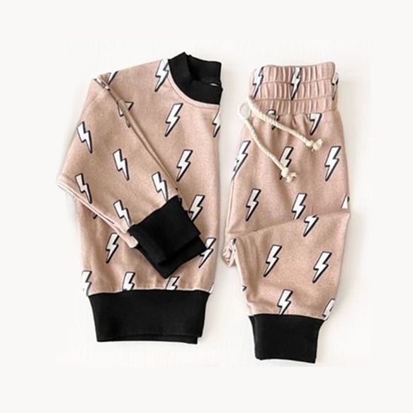 BLP0568 Lightning light brown long sleeve trousers suit