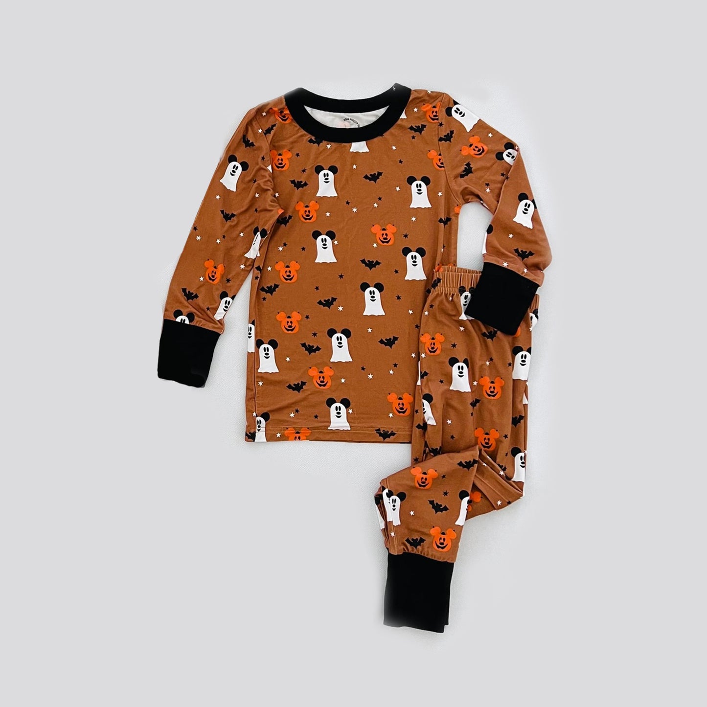 presale BLP0711 Halloween Bat Brown Long Sleeve Long Pants Pajama Set 2024 7.17