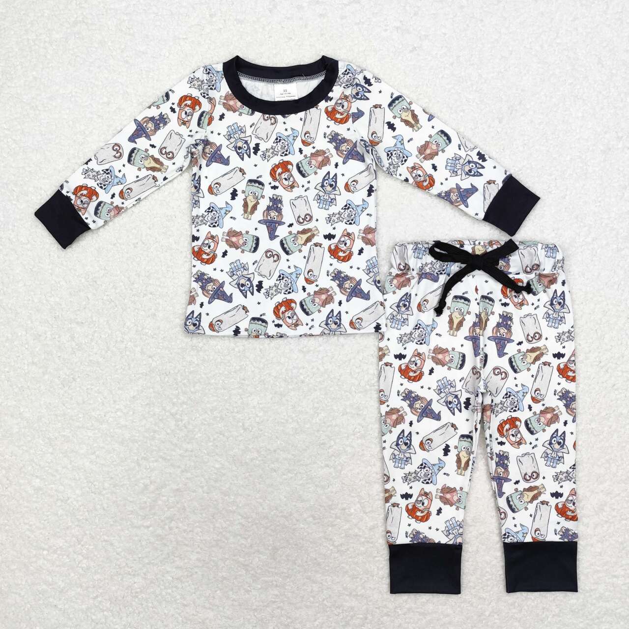 BLP0720 Halloween Bat Long Sleeve Long Pants Pajama Set