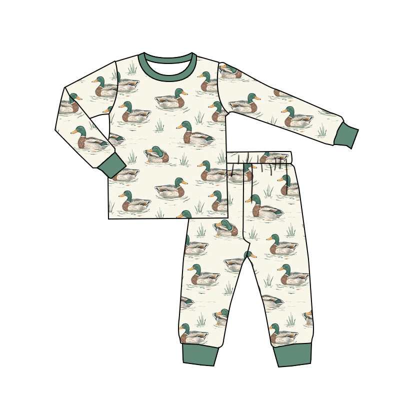 presale BLP0833 Duck Swim Beige Long Sleeve Long Pants Pajama Set 2024 8.7