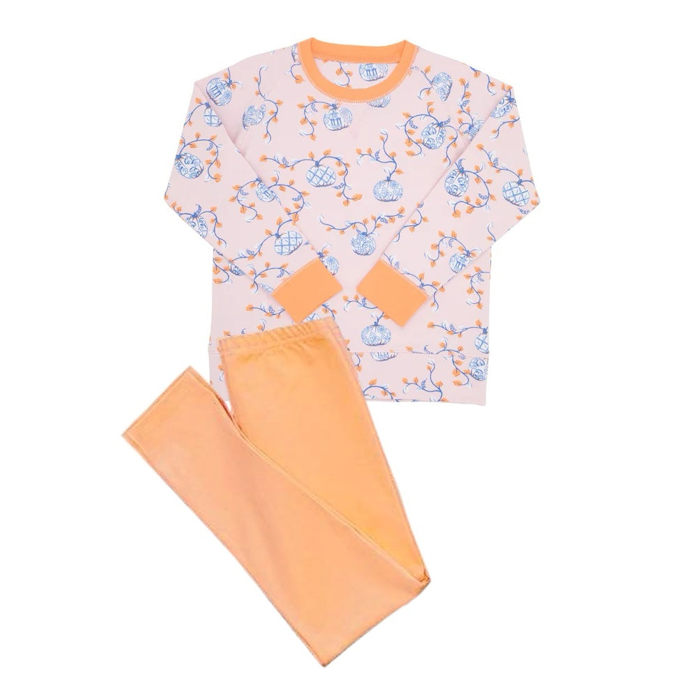 BLP0835 Pumpkin Leaf Long Sleeve Orange Pants Set D 8.6