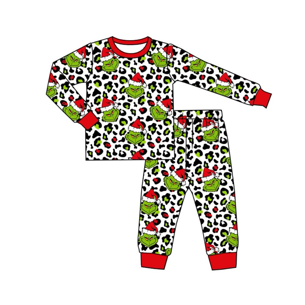 presale BLP0911 Leopard print red and white long-sleeved trousers pajama set 2024 8.30