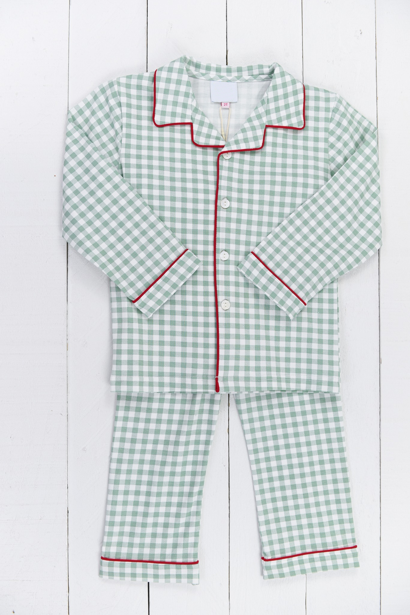 presale BLP0981 Christmas Green Plaid Long Sleeve Long Pants Pajama Set 2024 9.18