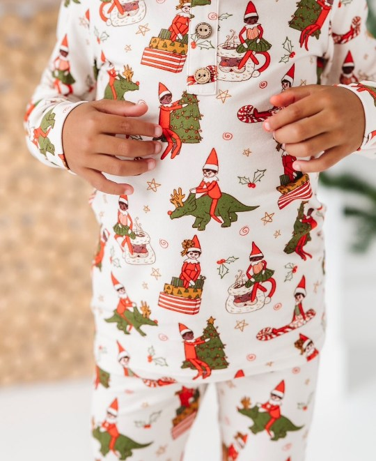presale BLP1006 Christmas Dinosaur Long Sleeve Long Pants Pajama Set 2024 9.25