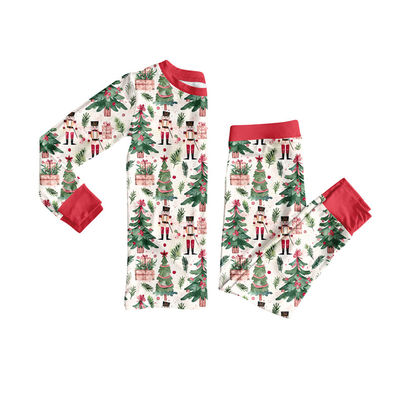 BLP1206 Baby Boys Christmas Trees Soldiers Top Pant Pajamas Sets D 1020
