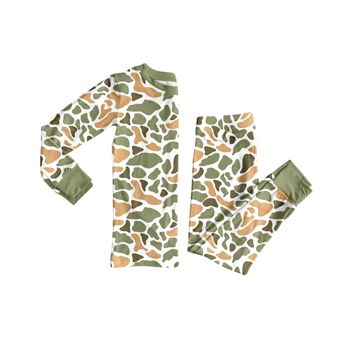 BLP1228 Kids Boys Camo Long Sleeve Pajama Set D 905