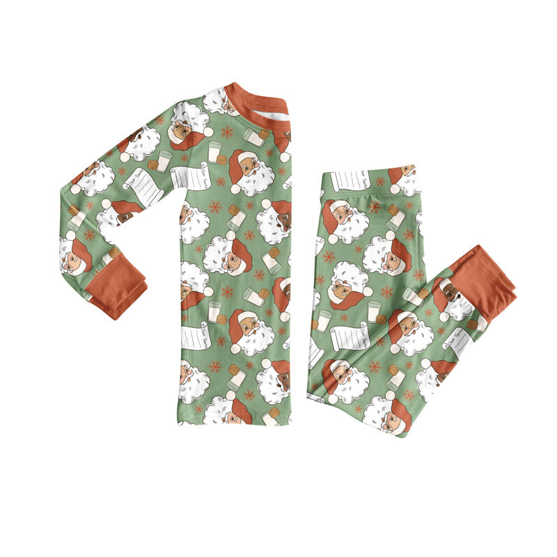 presale BLP1245 Baby Boys Santa Letter Milks Top Pant Christmas Pajamas Set D 830