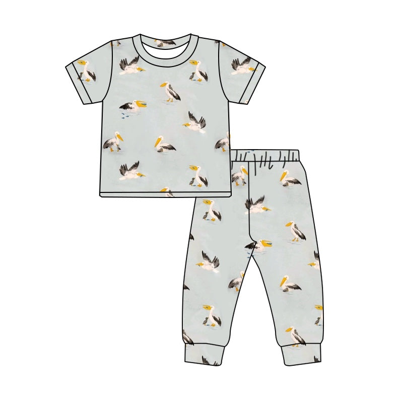 presale BSPO0491 Bird blue short-sleeved long pants pajama set 2024 9.10
