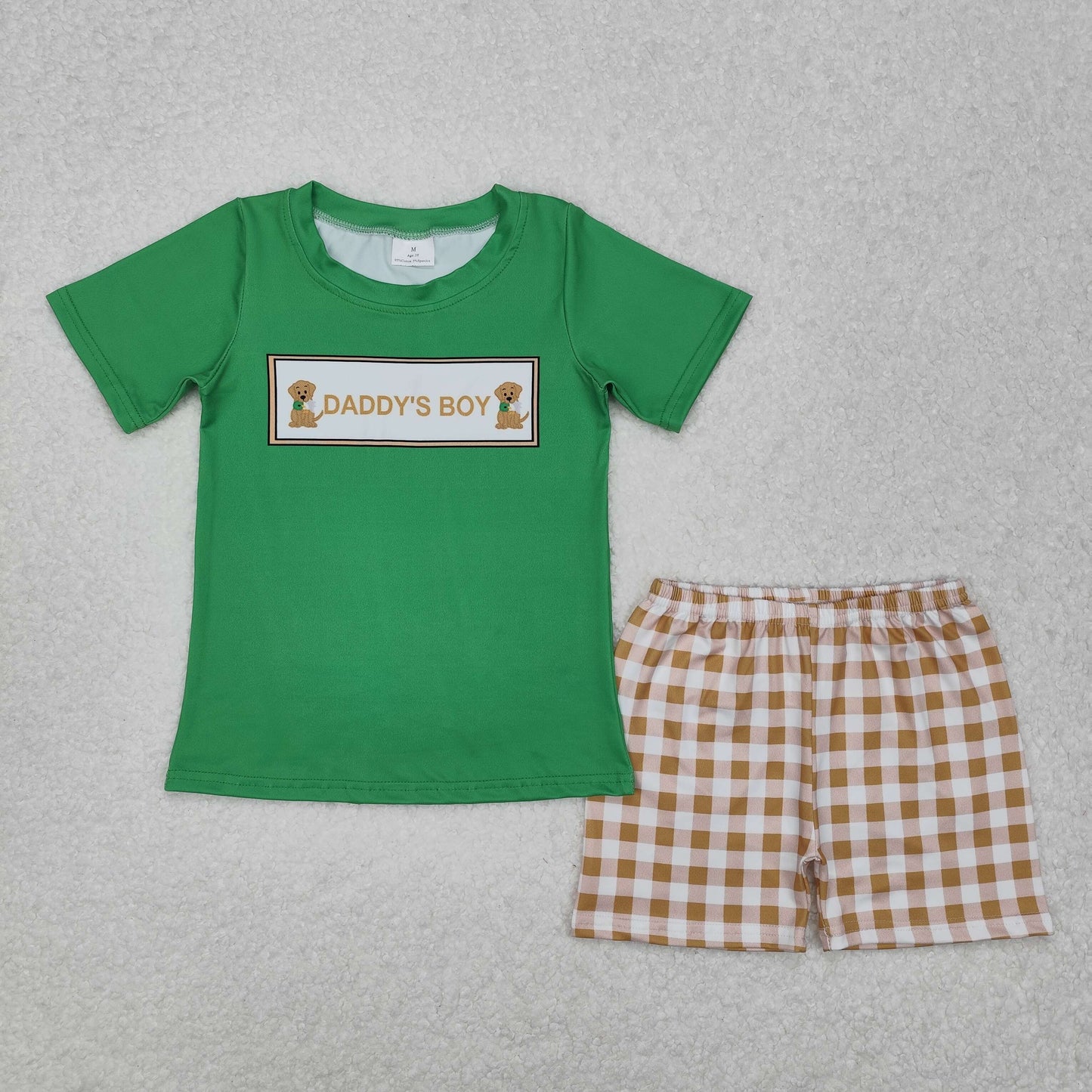BSSO1131 daddy's boy puppy duck green short-sleeved tan shorts suit