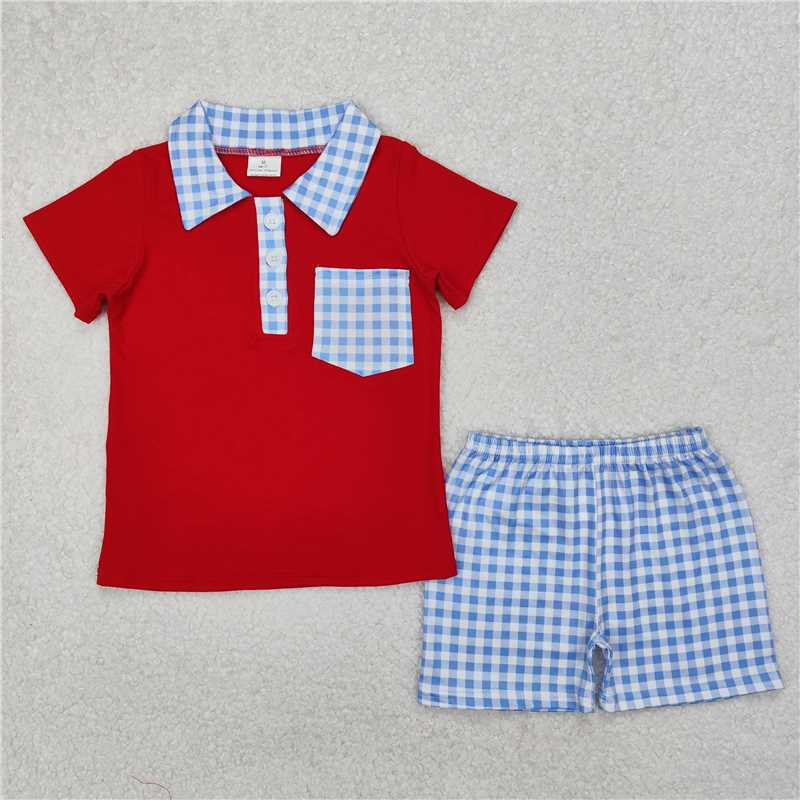 Match Baby Infant Boys Red 4th of July Pocket Rompers Set D 3.21