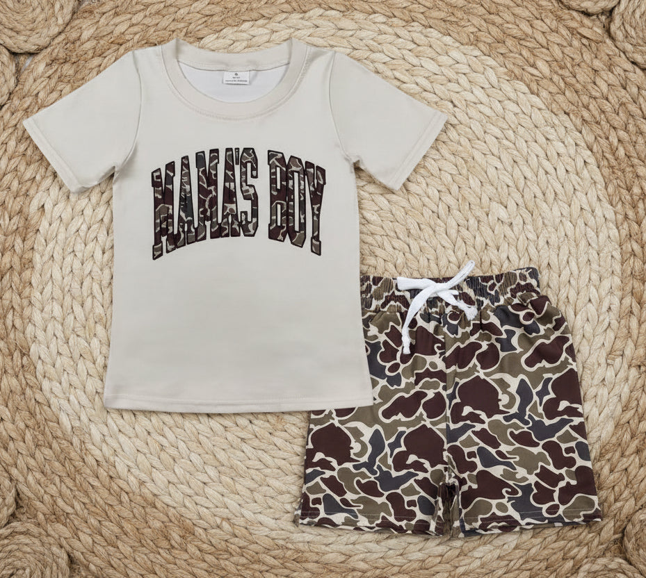 Mama's Boy Camo Short Set