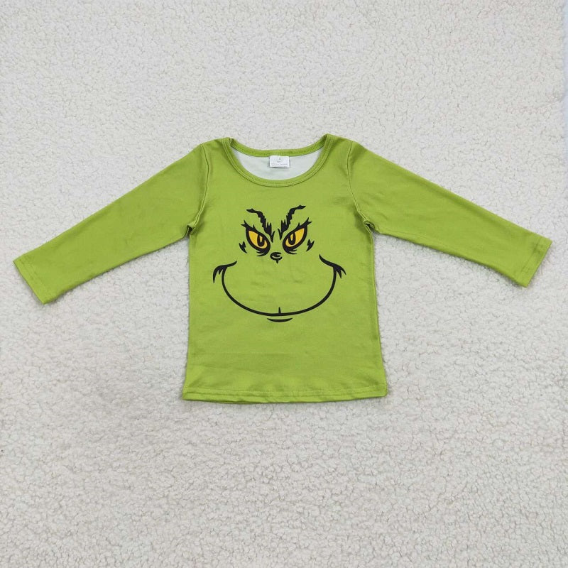 BT0256 Cartoon Green Long Sleeve Top