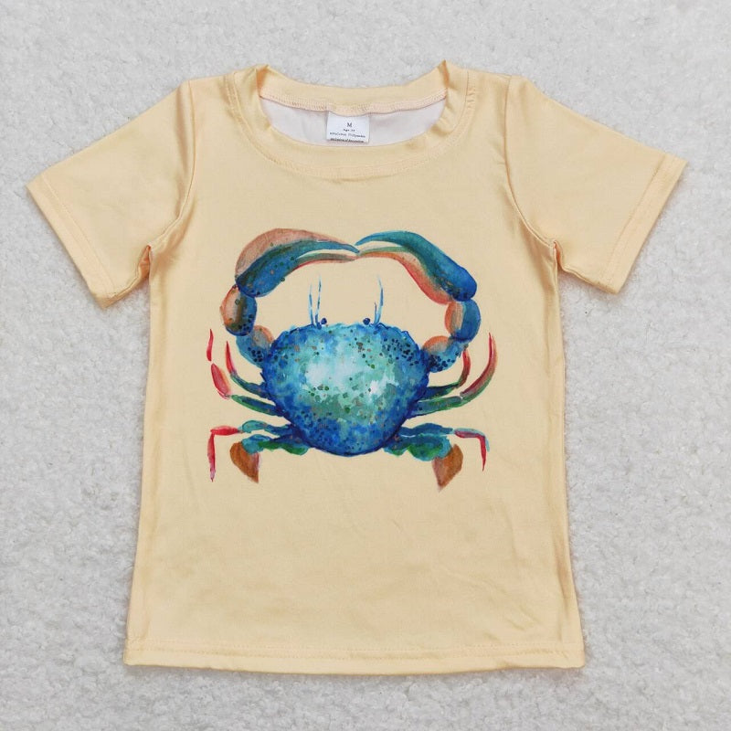 BT0612 Crab yellow short-sleeved top
