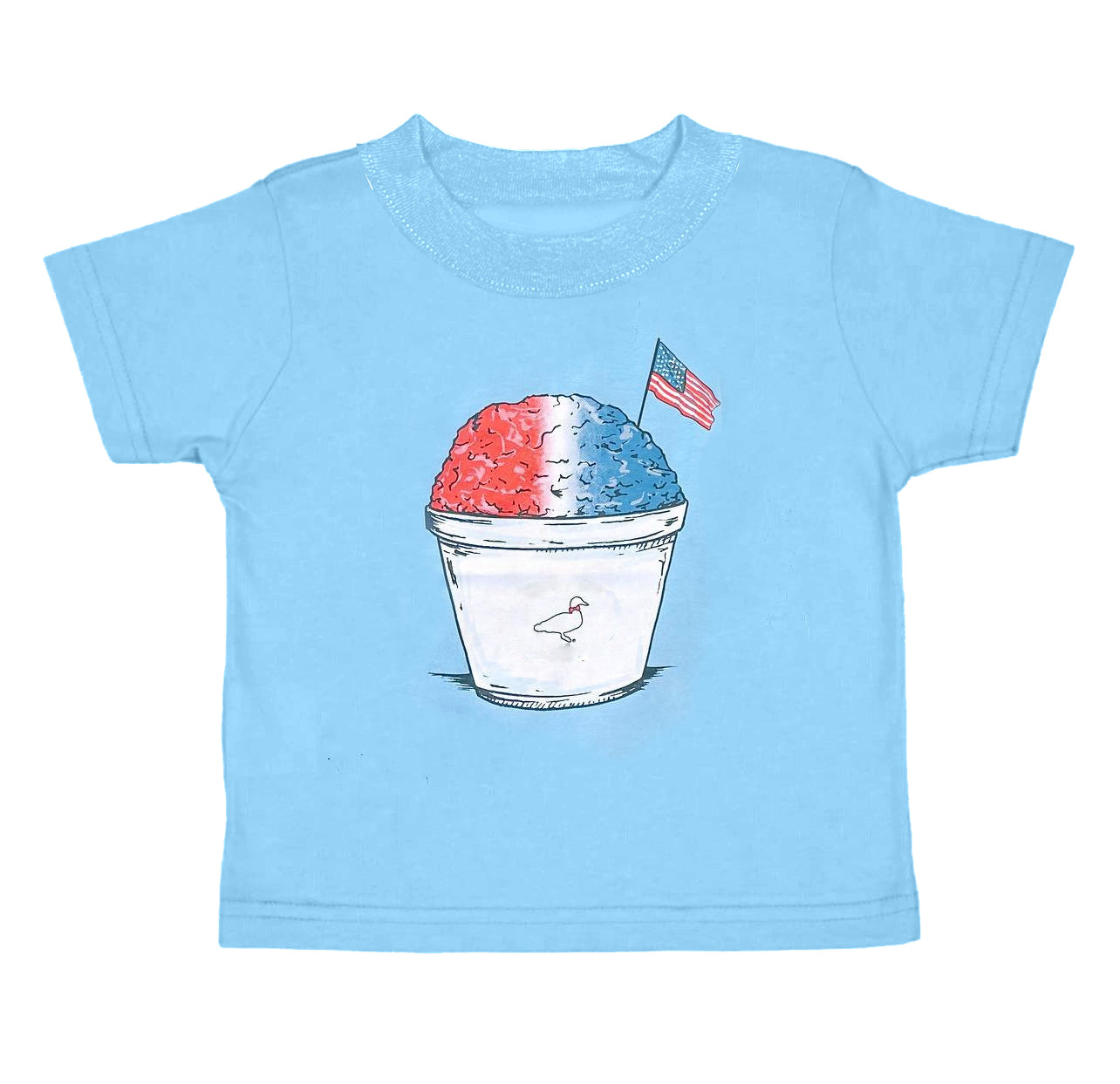 BT0648 National Day Flag Blue Short Sleeve Top