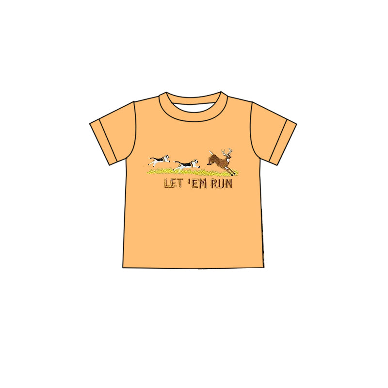 BT0674 Puppy Elk Light Brown Short Sleeve Top